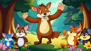 English rhymes for Kids  kidsvideo Teddy Bear jumps high touches the sky spins around [upl. by Erroll]