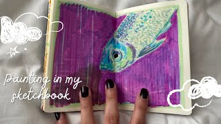 working in sketchbook Ep9  drawing fish  relaxing sketchbook timelapse fishvideo [upl. by Venable]