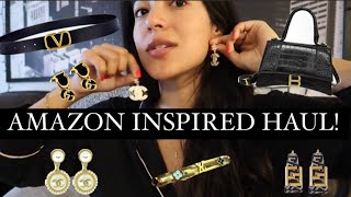 AMAZON DESIGNER INSPIRED HAUL  luxury on a budget W LINKS  jewelry bags accessories [upl. by Annetta953]