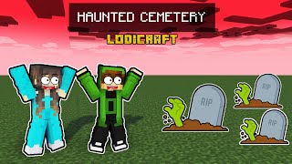 Surviving 24 Hours in HAUNTED CEMENTERY in Minecraft [upl. by Aviv]