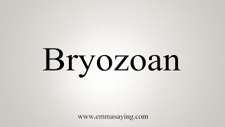 How To Say Bryozoan [upl. by Attenauqa]