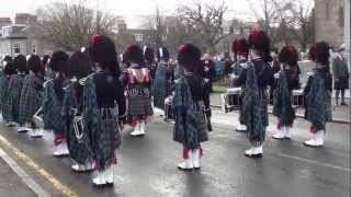 Ballater amp District Pipe Band Remembrance Sunday 2011 [upl. by Kcirdle]