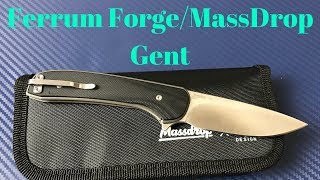 Ferrum Forge MassDrop Gent linerlock knife slender lightweight and sensible [upl. by Nirrej]