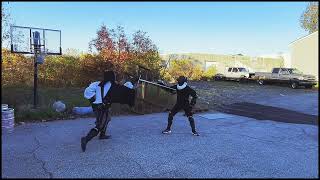 S4  Fighting With Striders Ranger Sword Bastard Sword vs Saber  HEMA Steel Sword Fighting [upl. by Ellehsad]