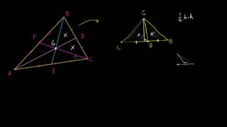 Las medianas dividen en triangulitos con la misma área [upl. by Geffner301]