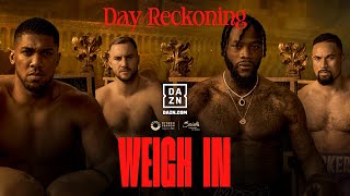 ANTHONY JOSHUA VS OTTO WALLIN amp DEONTAY WILDER VS JOSEPH PARKER WEIGH IN LIVESTREAM [upl. by Nay]