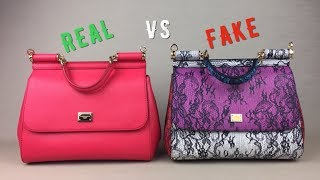 How to spot FAKE vs AUTHENTIC DOLCE amp GABBANA Miss Sicily bag handbag Monalisalikes Part 3 [upl. by Razaele]