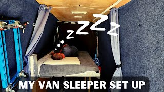 My Expedite Van Sleeper Set Up amp Inside Cargo Area Reveal [upl. by Noda]