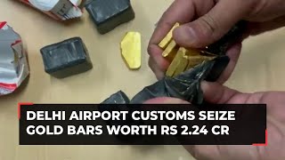 Delhi Airport Customs seize gold bars worth Rs 224 Cr from Indian national from Bangkok [upl. by Pears]