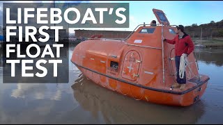 Lifeboat Conversion Ep3 The first float test on the sea for Alan 4K [upl. by Yenmor]