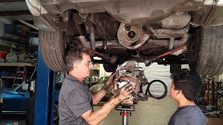 Episode 6 Part 2  1986 Porsche 944 Turbo Restoration  Transmission Removal [upl. by Emmett81]