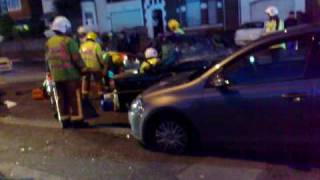 CAR CRASH bearwood rd smethwick 16 oct 2009 [upl. by Kudva]