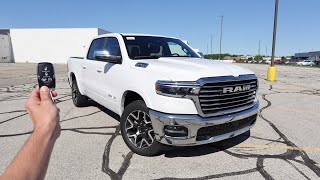 2025 RAM 1500 Laramie Crew Cab 4x4 Start Up Walkaround Test Drive and Review [upl. by Ahsaet]