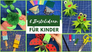 6 Kreative Bastelideen für Kinder gegen Langeweile  FerienSpaß mit Wenigen Materialien 🎨✂️ [upl. by Aoh]