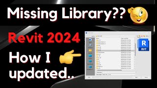 Missing Revit 2024 Content Library  How to update Revit 2024 Library [upl. by Sllew]