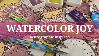 YOU CAN CREATE a WATERCOLOR ABSTRACT inspired by NEUROGRAPHIC ART [upl. by Theta]