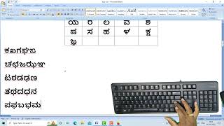 Day  2  Free and Easy Kannada Typing  ಕ  ಳ  In MS Word [upl. by Adnilrev990]