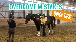 Dressage Resetting After a Mistake with Mindset Coach Nancy Lavoie [upl. by Anazraf]