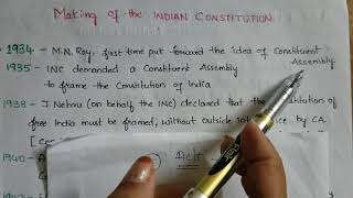 Making of the Indian constitution Part1APPSC AE TSPSC AEEcivilindex7988appsc and tspsc study zone [upl. by Anwahsak977]