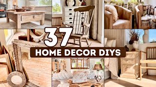 37 DIY HOME DECOR THRIFT FLIPS • HIGH END AFFORDABLE DECORATING IDEAS [upl. by Esyned]