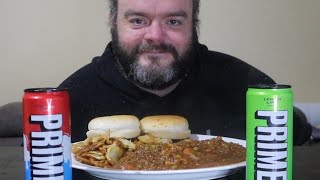 minced beef hotpot and reviewing prime energy drinks uk mukbang [upl. by Liris]