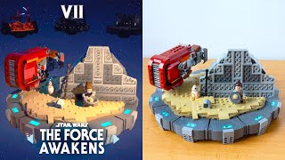 The Force Awakens diorama from the LEGO Star Wars videogame [upl. by Shulem]