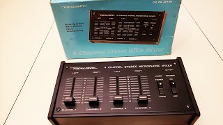 The Late 1980s RADIO SHACK REALISTIC 4CHANNEL STEREO MIKE MIXER Mic Mixer Cat No 321105 [upl. by Yrekaz]