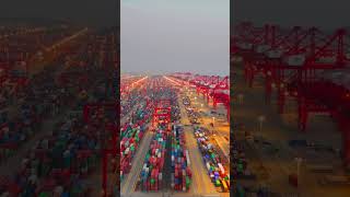 World’s largest port  Shanghai port [upl. by Nodrog]