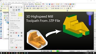 MasterCam X5  3D Highspeed Mill from STP file [upl. by Campy]