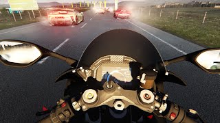 BMW M 1000 RR 2023 vs Ferrari SF90 XX Stradale at Rainy Highlands [upl. by Yecak903]