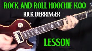 how to play quotRock and Roll Hoochie Kooquot by Rick Derringer  rhythm guitar lesson [upl. by Columbyne857]