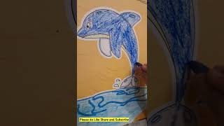 Dolphin colouring activity  fun preschool telugu [upl. by Glimp475]