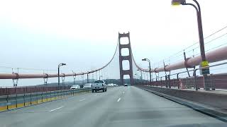 Driving on Golden Gate Bridge San Francisco  California USA 2023 [upl. by Noruq]