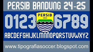 Persib Bandung 20242025 Football Font FREE DOWNLOAD [upl. by Daukas]