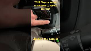 2014 Toyota Venza maintenance reset oil reset [upl. by Conners]