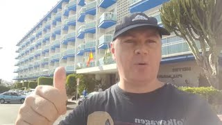 Benalmadena Spain  Hotel Palmasol to the Marina Bars Shops and Restaurants [upl. by Esirehs]