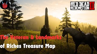 Red Dead Redemption 2 The Veteran amp Landmarks of Riches Map Guide  Part 1 GameCraze Gameplay [upl. by Flodur]