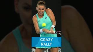 Radwanska wins ROLLERCOASTER rally 🤯 [upl. by Clementia]