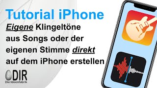 iPhone Tipp und Tutorial Eigene Klingeltöne direkt auf dem iPhone erstellen [upl. by Ailyn894]