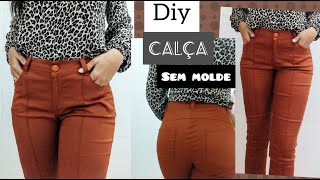 Diy Calça completa sem molde [upl. by Enieledam181]