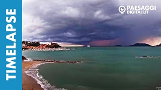 Mega Temporale Golfo dei Poeti SP  11 Ottobre 2020  Time Lapse [upl. by Anaehr]