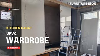 Sliding wardrobe door making in upvc [upl. by Ubana553]