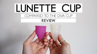 REVIEW  Lunette Cup Compared to the Diva Cup [upl. by Noreen30]