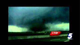 Video Catastrophic tornado moves through Moore Okla [upl. by Mcnally548]