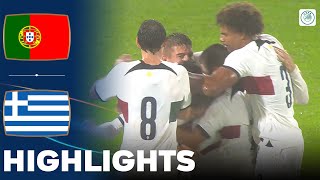 Portugal vs Greece  Highlights  U21 Euro Qualification 17102023 [upl. by Roy702]