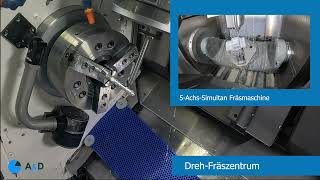 DrehFräszentrum  5AchsSimultan Fräsmaschine bei AampD Verpackungsmaschinenbau [upl. by Unity543]