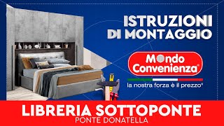 Istruzioni di montaggio Libreria sottoponte Donatella  MONDO CONVENIENZA [upl. by Heathcote]