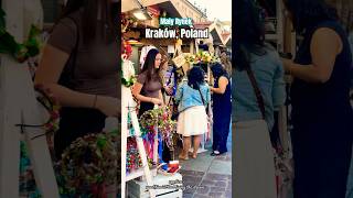 Lovely Polish 🇵🇱 People in Streets of Kraków💯travel trending polska explore poland ytshorts [upl. by Ahsiatal]