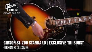 Gibson SJ200 Standard Demo  Gibson Exclusives Tri Burst Finish [upl. by Aubrey622]