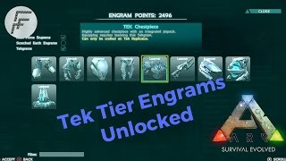 Ark survival evolved How to Unlock Tek Tier Engrams [upl. by Aniryt]